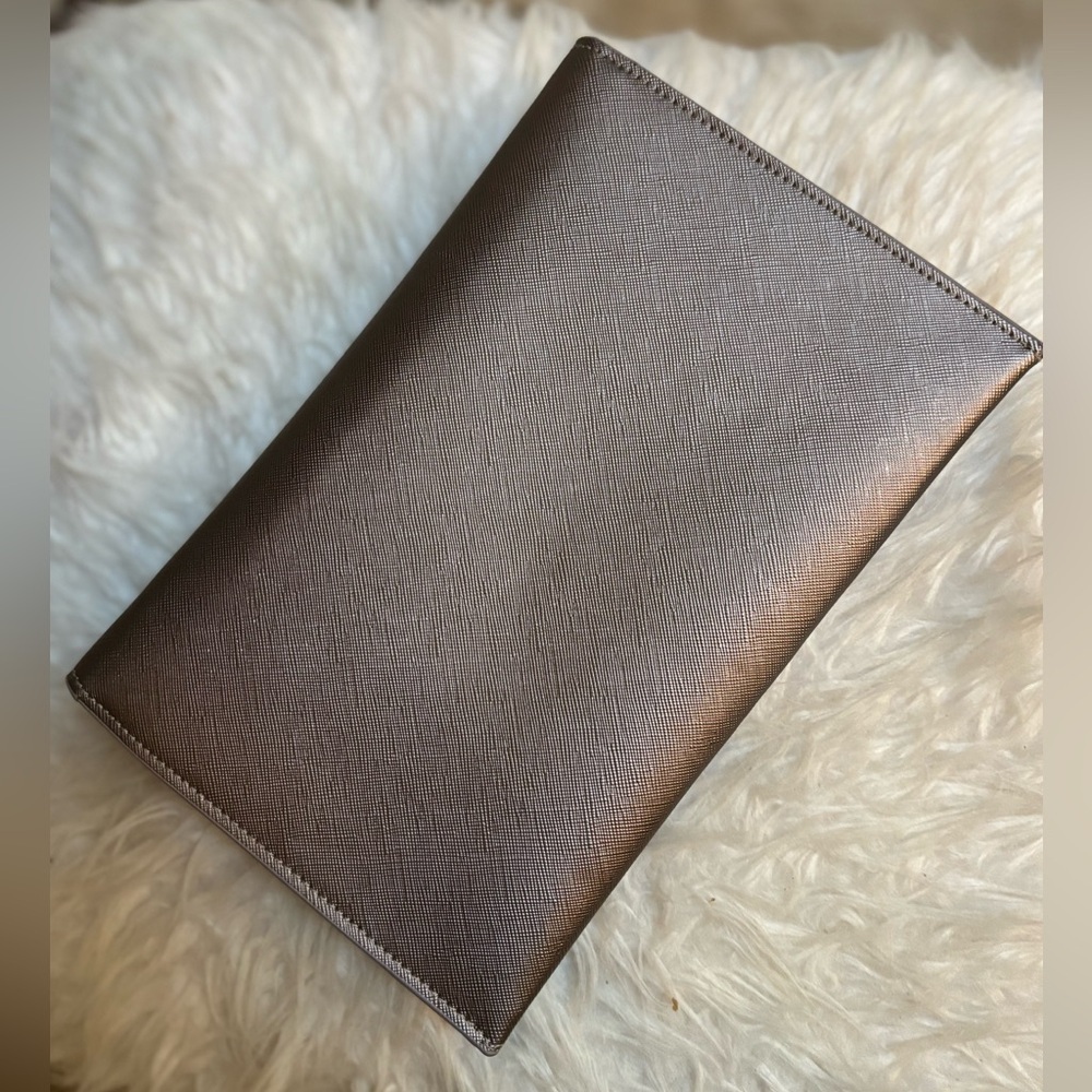 DEXMAY ENVELOPE CLUTCH CROSSBODY HANDBAG IN METALLIC FAUX PU LEATHER - Picture 7 of 10